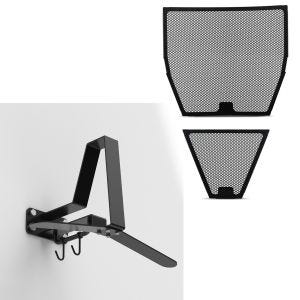 Radiator cover compatible with Ducati Streetfighter V4 / S 18-24 + Motorcycle Wardrobe / Helmet wall mount
