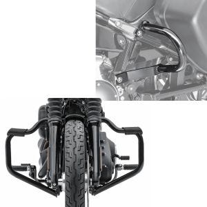 Sarja: Törmäystanko Viikset yhteensopiva Harley Davidson Softail 18-24 törmäystangon kanssa 32mm musta Craftride + satulalaukun törmäystanko yhteensopiva Harley Davidson Sport Glide 18-24 kotelon törmäystangon kanssa Craftride TG7 musta