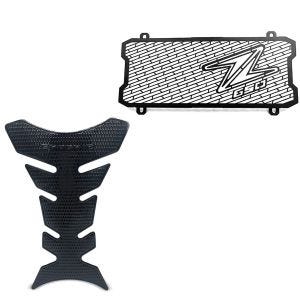 Säiliön pehmuste + jäähdyttimen kansi yhteensopiva Kawasaki Z 650 17-24 jäähdyttimen säleikön KG1 kanssa