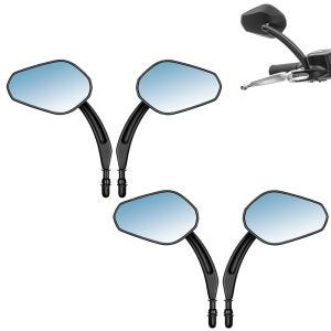 Sarja 2x moottoripyörän peiliä E-merkillä Craftride HDE2 yhteensopiva Harley Davidson -mallien taustapeilin kanssa musta