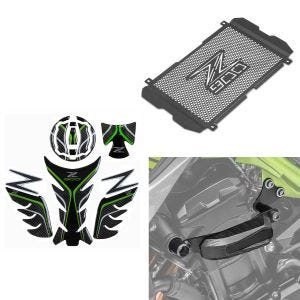 Kawasaki Z 900 17-24 Motoguardille sopiva törmäyssuojasarja jäähdyttimen kannella ja säiliötyynyllä