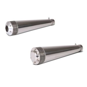 Set: Auspuff Hat Endschalldämpfer Universal CB Inox + Auspuff Boost Endschalldämpfer Universal_1