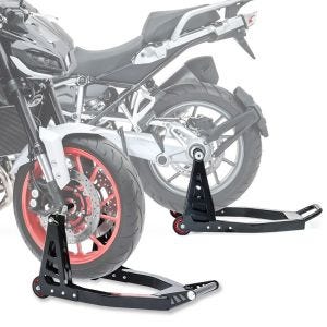 Set: Montageständer SC1 Einarm ständer Hinterrad schwarz + Montageständer Vorderrad Superlight-V Carbon ständer V-Aufnahme_1