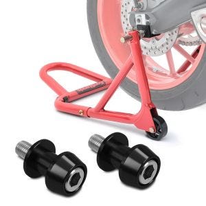 Set: Montageständer Basis Hinterrad rot + Prismabuchsen-Racingadapter Motea Assen M10 x 1.25 schwarz_1