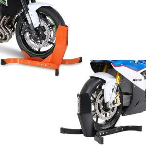 Set: 2x Vorderradwippe Montageständer bis 21" sw + or matt für Honda Rebel 500_1