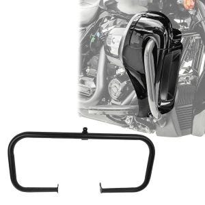 Sarja: Harley Davidson Touring Modeelle 2014-2023 Craftride 2014-2023 mustan kanssa yhteensopiva tuuletettu alasuojus + Harley Davidson Touring 09-23 Craftride TR2 musta yhteensopiva moottorinsuoja