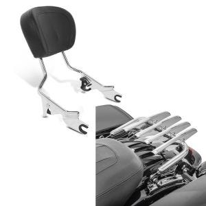 Set: Gepäckträger Stealth für Harley Touring 09-20 chrom + Sissybar Harley Touring Modelle 2009- Fast Driver-M chrom_1