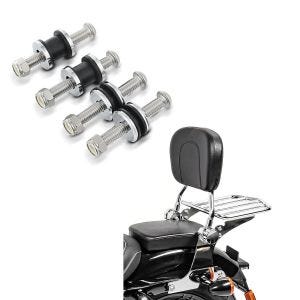 Set: Sissybar Harley Sportster 04-20 L Flex mit Rack chrom + Docking Kit für Harley Sportster 2004-2020_1