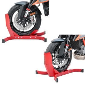 2x Vorderradhalterung ConStands Easy-Plus Motorradständer bis 21 Zoll rot Spar-Set_1