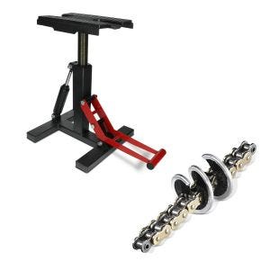 Set: Hydraulik Motocross Ständer Enduro Hubständer Cross-Lift-Pro + Kettenbürste 360_1