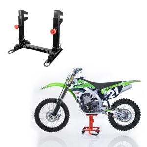 Set: Montageständer Rangierhilfe inkl Rollen Cross Mover M Motorcross or + Motocross-Enduro Transportständer Safe-Lock für Anhänger, Transporter_1