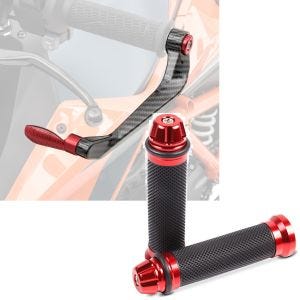 Sæt: Lever Guard Lever Guard Bremse Lever Kobling Lever Guard X6 rød + Håndtag 2X 22mm rød