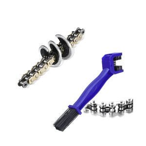Set: Kettenbürste 360 Kettenschnecke für Motorradketten + Reinigungsbürste Motorradkette blau_1