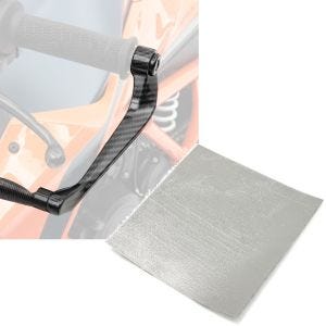 Set: Hebelschützer Lever Guard Bremshebel Kupplung Hebelschutz X6 Schwarz + Hitzeschutzfolie selbstklebend fürs Hitzeschutz 50x50cm_1