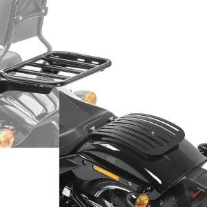 Set: Gepäckträger für Sissybar für Harley Breakout / Fat Boy / 114 18-21 schwarz Craftride + Gepäckträger für Harley Breakout / 114 18-20 Solo Rack L1 Gepäckbrücke Craftride_1