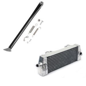 Set: Seitenständer für KTM 400 / 300 / 200 / 125 EXC 08-16 Xdure schwarz + Kühler Radiator rechts für KTM EXC 125 / 200 97-07_1