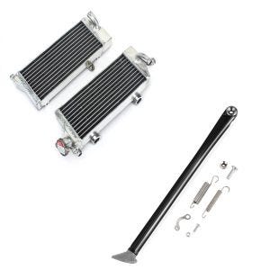 Set: Kühler Radiator für KTM EXC 125 / 200 / 250 / 300 2-Takt Modelle 2008-2015 Nomud 2-Takt Paar rechts und links + Seitenständer für KTM Husqvarna Husaberg 2008-2016 Xdure Kick stand schwarz_1