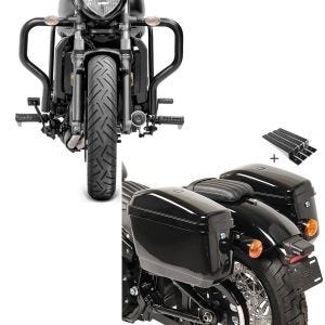 Set: Sturzbügel für Kawasaki Vulcan S / Cafe 15-21 Motor Schutzbügel Craftride + Seitenkoffer Set für Kawasaki Vulcan S / Café Craftride Nevada je 20Ltr_1