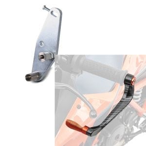 Set: Adapterplatte für ConStands Power für KTM 125/ 390 Duke 17-21 + Hebelschützer für KTM 790 / 390 / 125 Duke X6 orange_1