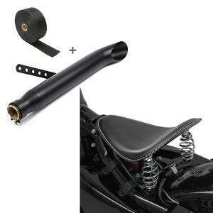 Set: Set SA1 Auspuff Turn Out und Hitzeschutzband für Suzuki LS 650 Savage Craftride + Solo Federsattel für Suzuki LS 650 Savage BR1 Craftride_1