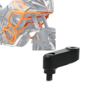 Set: Sturzbügel Set für KTM 1190 Adventure/ R 13-16 oben und unten Schutzbügel orange + Spiegelverlängerung KTM 1190 Adventure / R 13-16 Tourtecs Paar 40mm schwarz_1