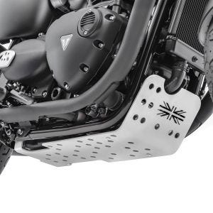 Motorschutz für Triumph Bonneville T120 16-21 Motoguard Aluminium Bugspoiler Unterbodenschutz silber_1