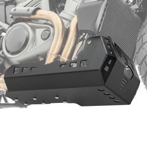 Moottorinsuoja yhteensopiva Harley Davidson Pan America 1250 / Special 21-24 Motoguardin mustan alumiinisen etuspoilerin pohjan suojan kanssa