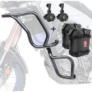 Set Sturzbügel oben unten + Scheinwerfer für Yamaha Tenere 700 19-20 + Taschen Motoguard schwarz_1