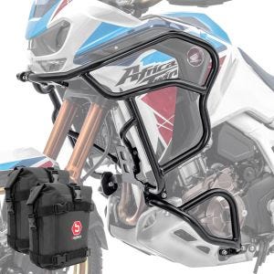 Set Sturzbügel + Taschen XL für Honda Africa Twin Adventure Sports 1100 20-21 Schutzbügel oben unten Motoguard_1