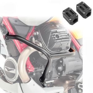 Set Sturzbügel + Protektor passend für Moto Guzzi V85 TT 19-24 Motor-Schutzbügel Motoguard SG31