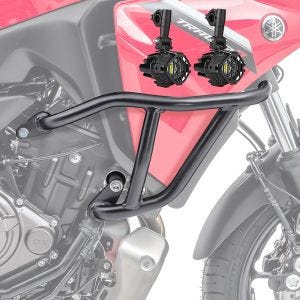 Set Sturzbügel + Zusatzscheinwerfer passend für Yamaha Tracer 7 / GT 21-24 Nebelscheinwerfer Motoguard MK14 schwarz