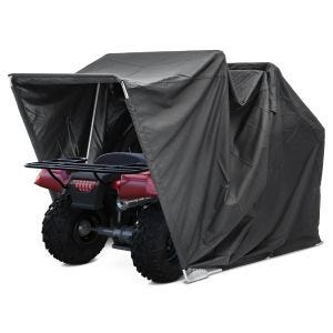 Telttatalli yleiskäyttöinen moottoripyörille ja mönkijöille / mönkijöille kokoontaitettava autotalli Motoguard XXXL musta
