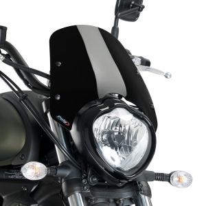 Alaston pyörän näyttö yhteensopiva Kawasaki Vulcan S / Café 15-24 mustan tuulilasin kanssa Puig New Generation Sport 3175N