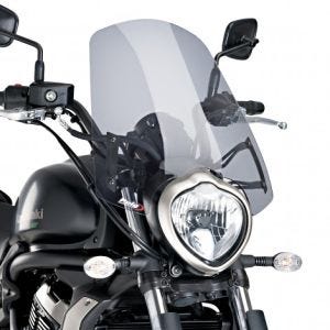 Alaston pyörän näyttö yhteensopiva Kawasaki Vulcan S / Café 15-24 savunharmaan tuulilasin kanssa Puig New Generation Touring 8164H