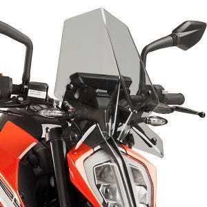 Alaston pyörän suojalasi KTM 390 / 125 Duke 17-22 savunharmaalle tuulilasille Puig New Generation Sport 9514H