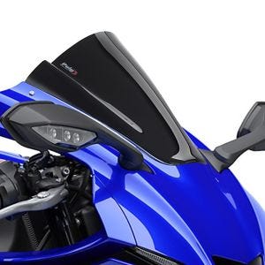 Racing screen Z yhteensopiva Yamaha YZF-R1 20-24 mustan suojanäytön kanssa Puig 3826N