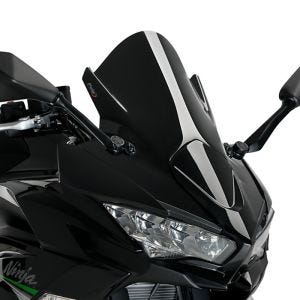 Racing screen Z yhteensopiva Kawasaki Ninja 650 20-24 mustan suojanäytön Puig 3881N kanssa