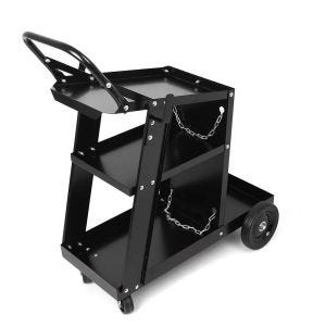 Carrinho de soldagem com 3 prateleiras Tourtecs SW1 carrinho de oficina mesa de soldagem preto NOVO