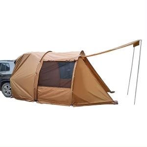Takaautoteltta 5-6 hengelle Vanit GI69 tunneliteltta perheteltta vedenpitävä 520 x 300 x 200 cm ruskea DPL1