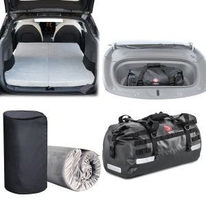 Setti Frunk pussin tilavuus 50l Bagtecs XB50 + patja muistivaahto sopii Tesla Model Y Vanit TM5 vedenpitävälle pussille ja taitettavalle patjalle