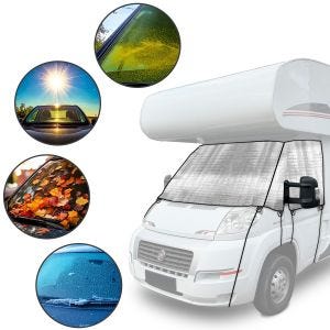 Wohnmobil Thermomatte außen passend für Fiat Ducato ab 06/2006 ME65 Vanit Frontscheibenabdeckung DPLN3