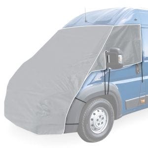 Wohnmobil Frontscheibenabdeckung Vlies passend für Fiat Ducato 06-23 Fensterisolierung Vanit ME58 grau DPLN1