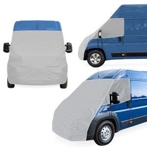 Wohnmobil Frontscheibenabdeckung Vlies passend für Fiat Ducato 06-23 Fensterisolierung Vanit ME58 grau DPLN6