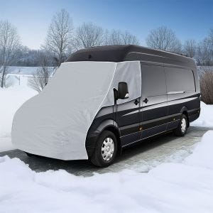 Wohnmobil Frontscheibenabdeckung Vlies passend für Mercedes Benz Sprinter 07-17 Fensteriolierung Vanit ME58 grau DPLN2
