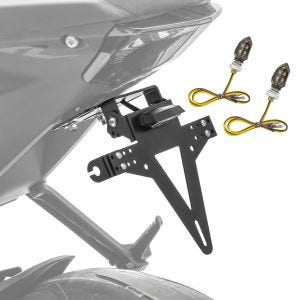 Set Kennzeichenhalter + 2x LED Blinker für Kawasaki Ninja 650 / 400 / 300 Zaddox KH2_1