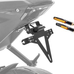 Set Kennzeichenhalter + 2x LED Blinker für Kawasaki Ninja 650 / 400 / 300 Zaddox KZ2_1