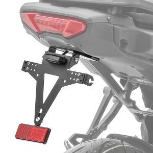 Rekisterikilven pidike yhteensopiva Yamaha Tracer 9 / GT 21-24 rekisterikilven pidikkeen kanssa Zaddox valaistuksella
