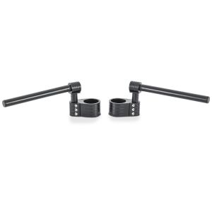 Stummellenker Motorrad Zaddox Clip On Vario mit variabler Erhöhung für 50mm Gabel Aluminium schwarz_1