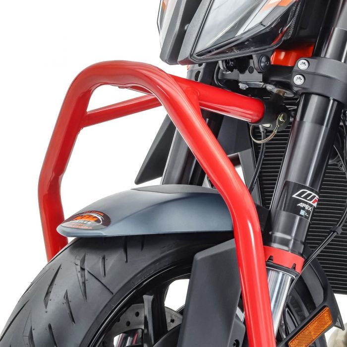 Béquille Moto Avant sous Colonne de Direction ConStands Front Head Classic Rouge adapteurs INCL.