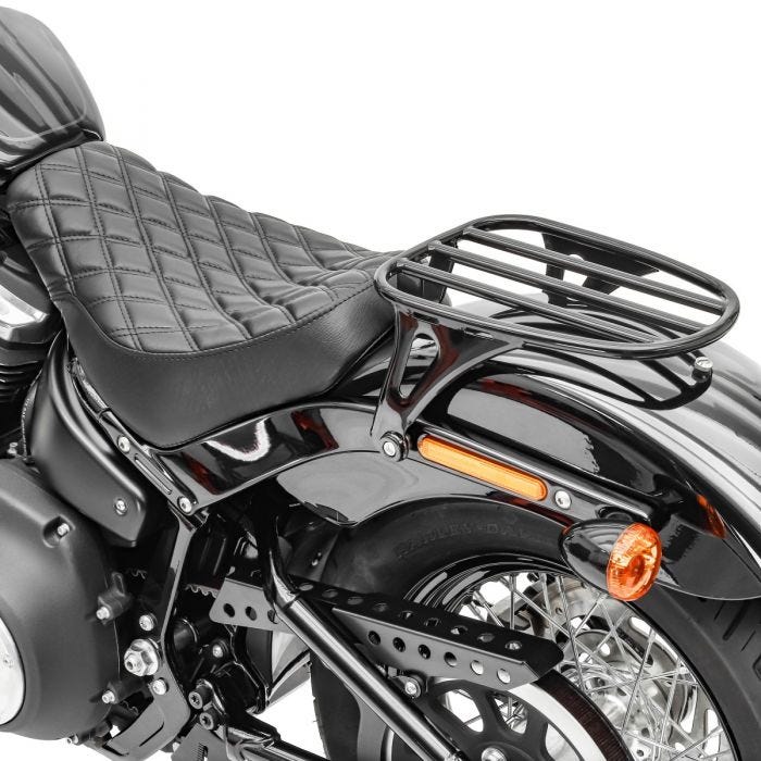 nuevo modelo a partir de 2018 Portaequipajes Negro Harley Davidson Softail Street Bob con solo asiento